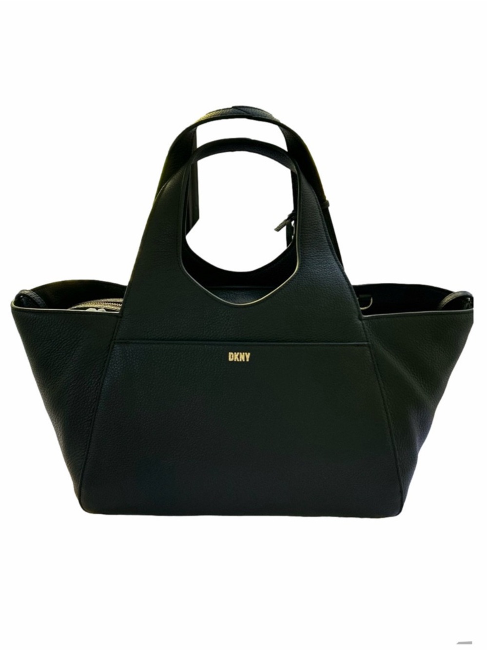 DKNY Effortless Tote Black Medium Pebbled Leather Hand Bag NEW Women’s NWT